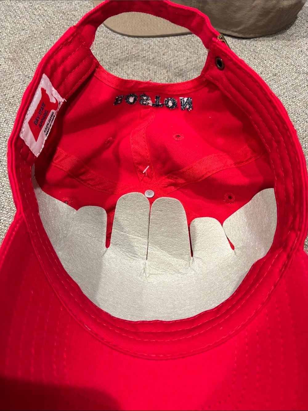 Boston Red Embroidered Baseball Cap - Picture 6 of 10